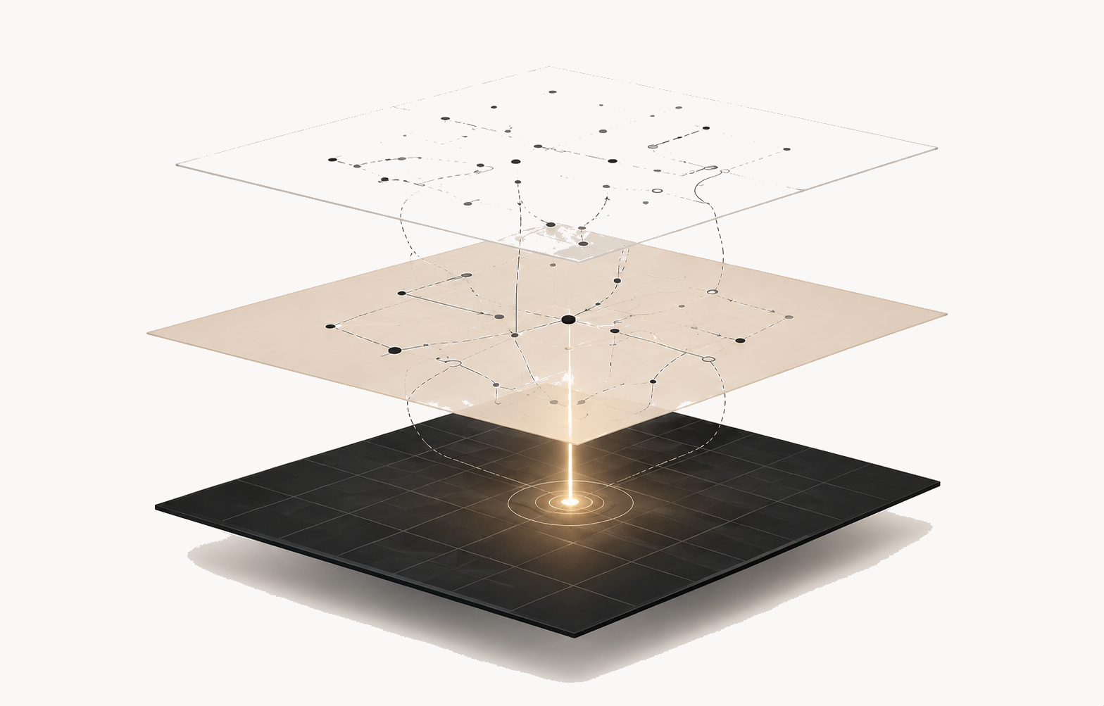 Activity converging into Capture Hub — disconnected activity, work in motion, one operational layer.